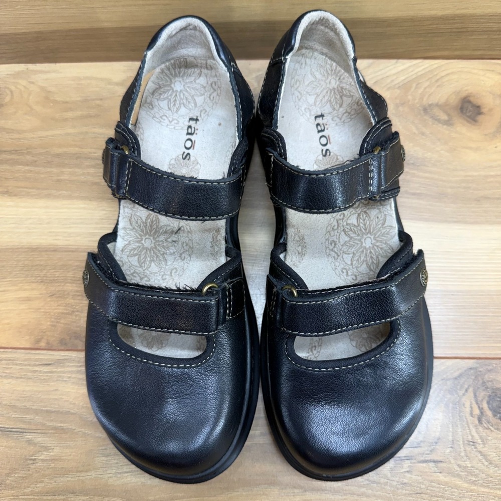 TAOS Tanya Mary Jane Womens 6 Black Leather Comfort Shoes